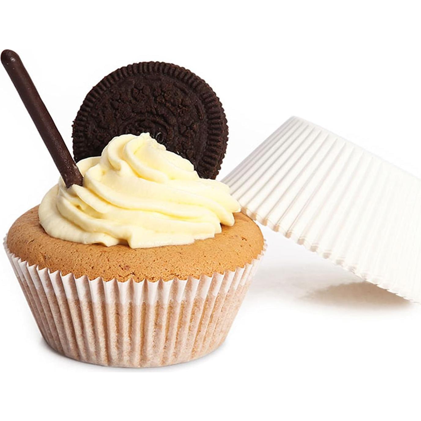 Forros para Cupcakes Tosnail 2000 Piezas Grado Alimenticio Blanco