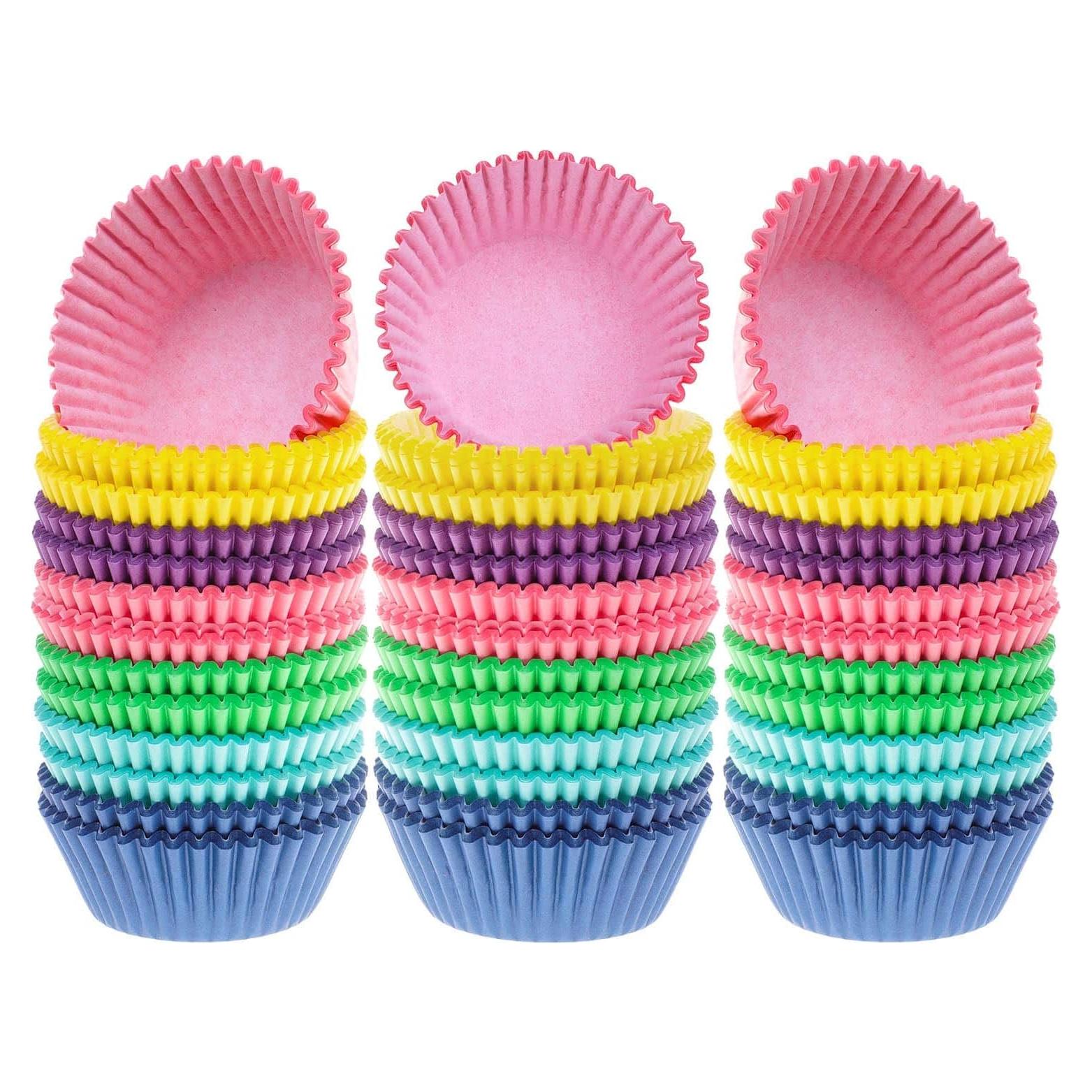 Forros para Cupcakes Selizo 600 Pcs Papel 5 cm Colores Brillantes