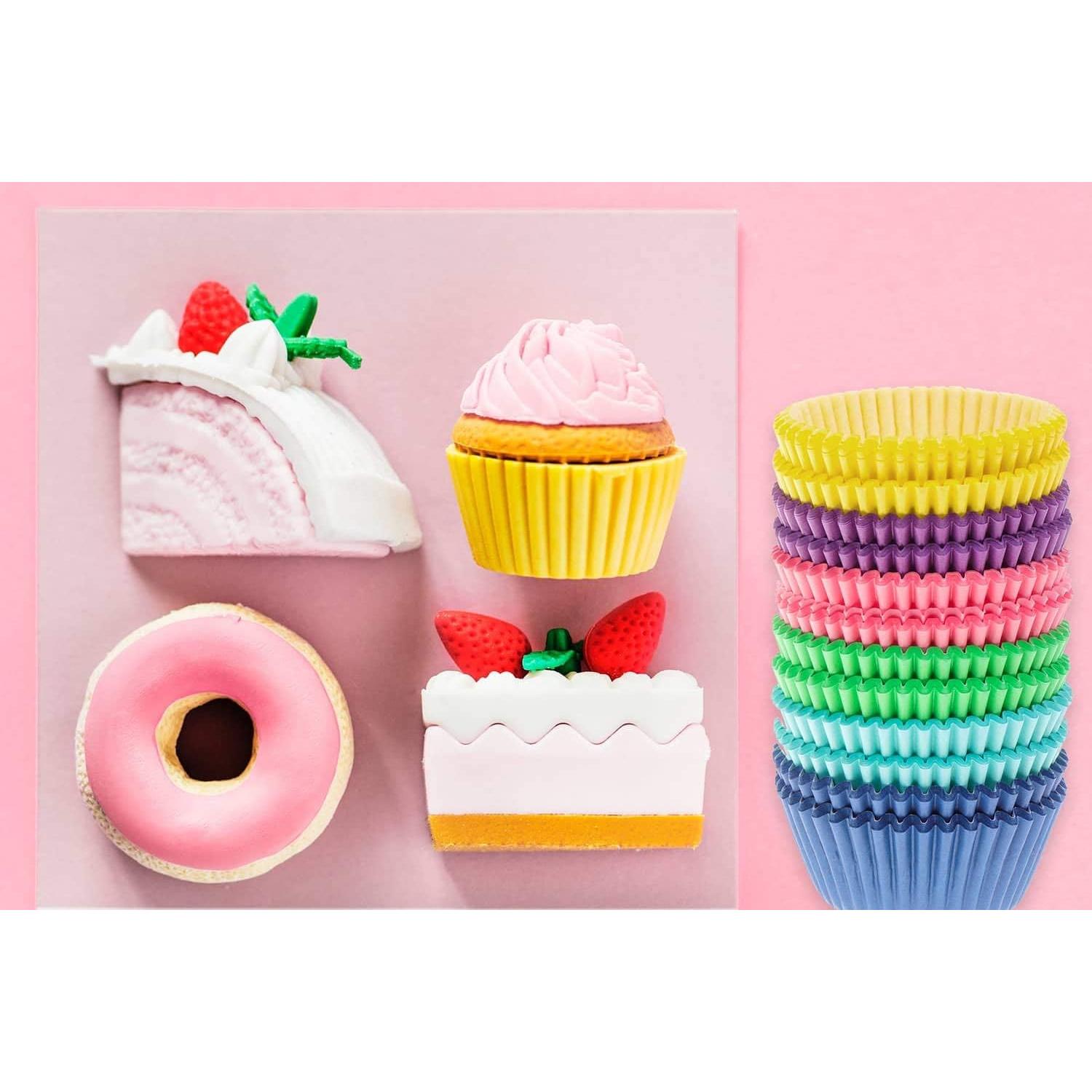 Forros para Cupcakes Selizo 600 Pcs Papel 5 cm Colores Brillantes