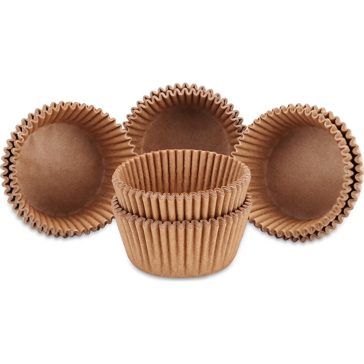 Forros de Cupcake Jumbo GiFBERA 200 Unidades Papel Natural