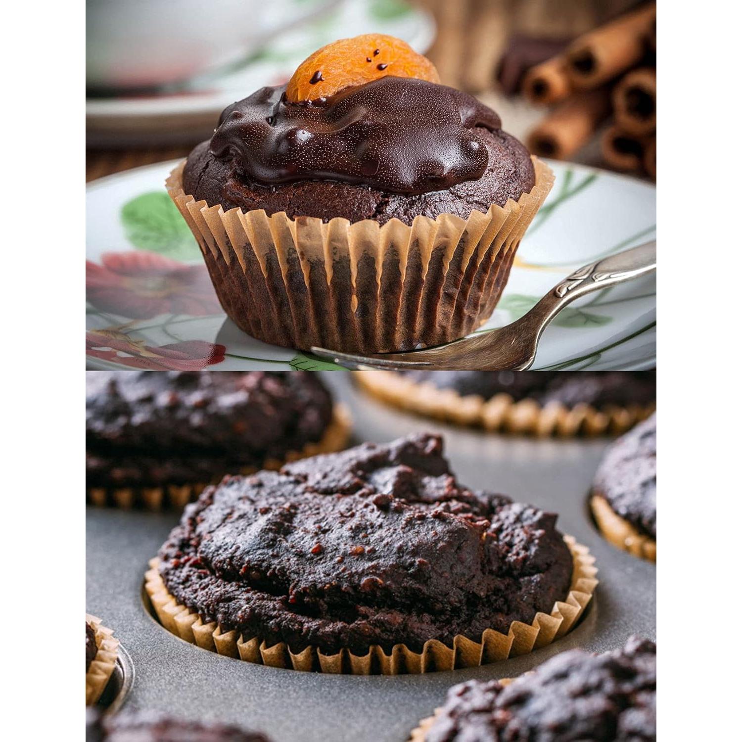 Forros de Cupcake Jumbo GiFBERA 200 Unidades Papel Natural