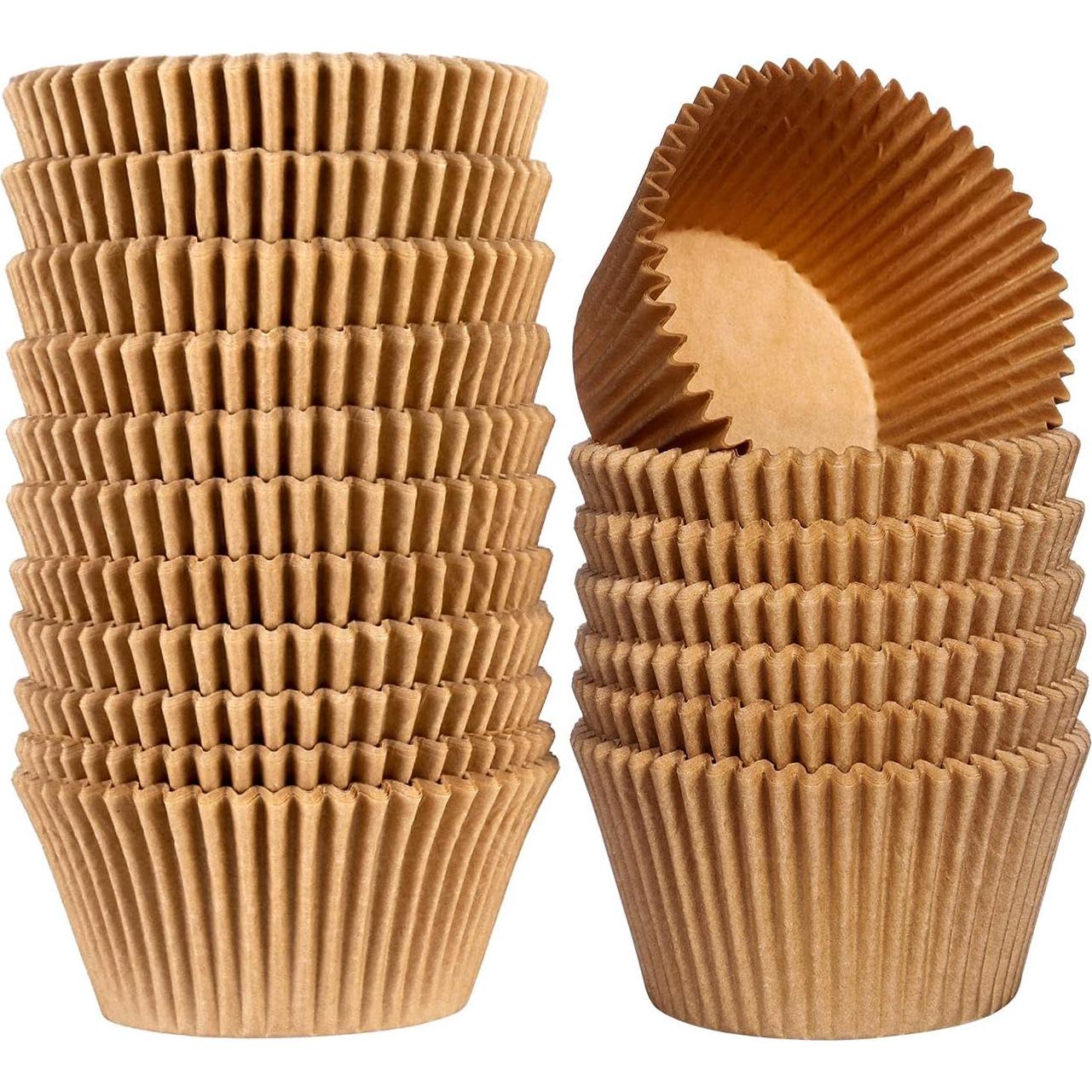 Forros de Cupcake Jumbo GiFBERA 200 Unidades Papel Natural