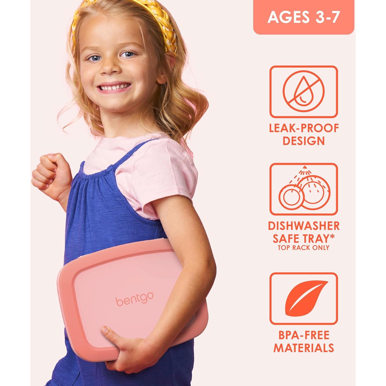 Caja de Almuerzo Bentgo Kids Coral 5 Compartimentos 2.4L