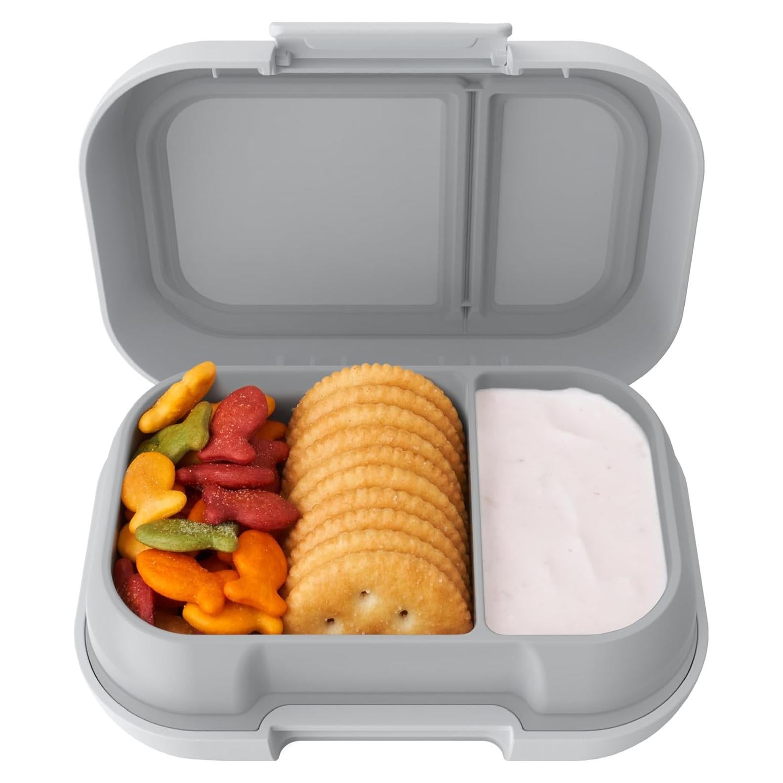 Contenedor de Snacks Bentgo Kids Gris 2 Compartimentos 1.5L