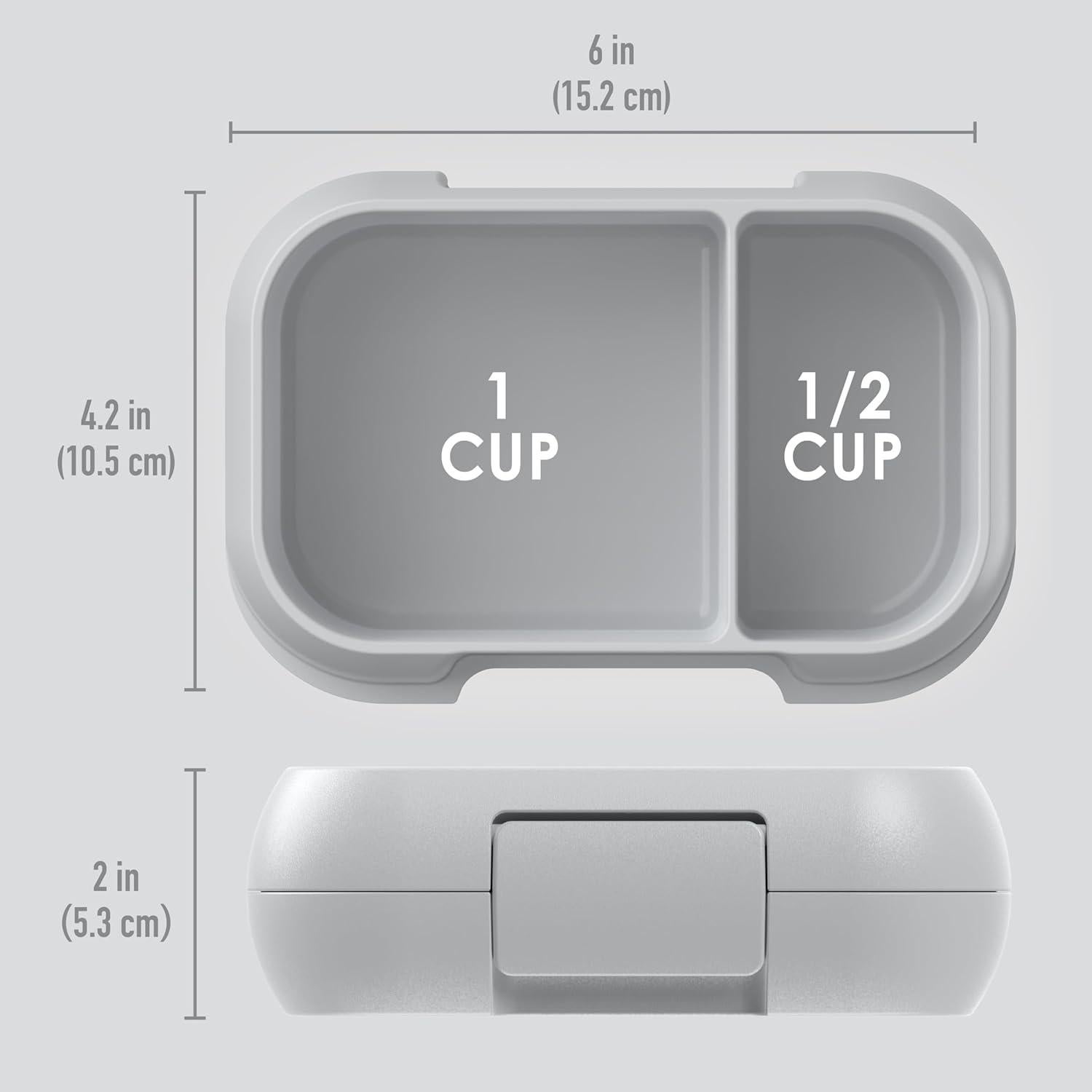 Contenedor de Snacks Bentgo Kids Gris 2 Compartimentos 1.5L