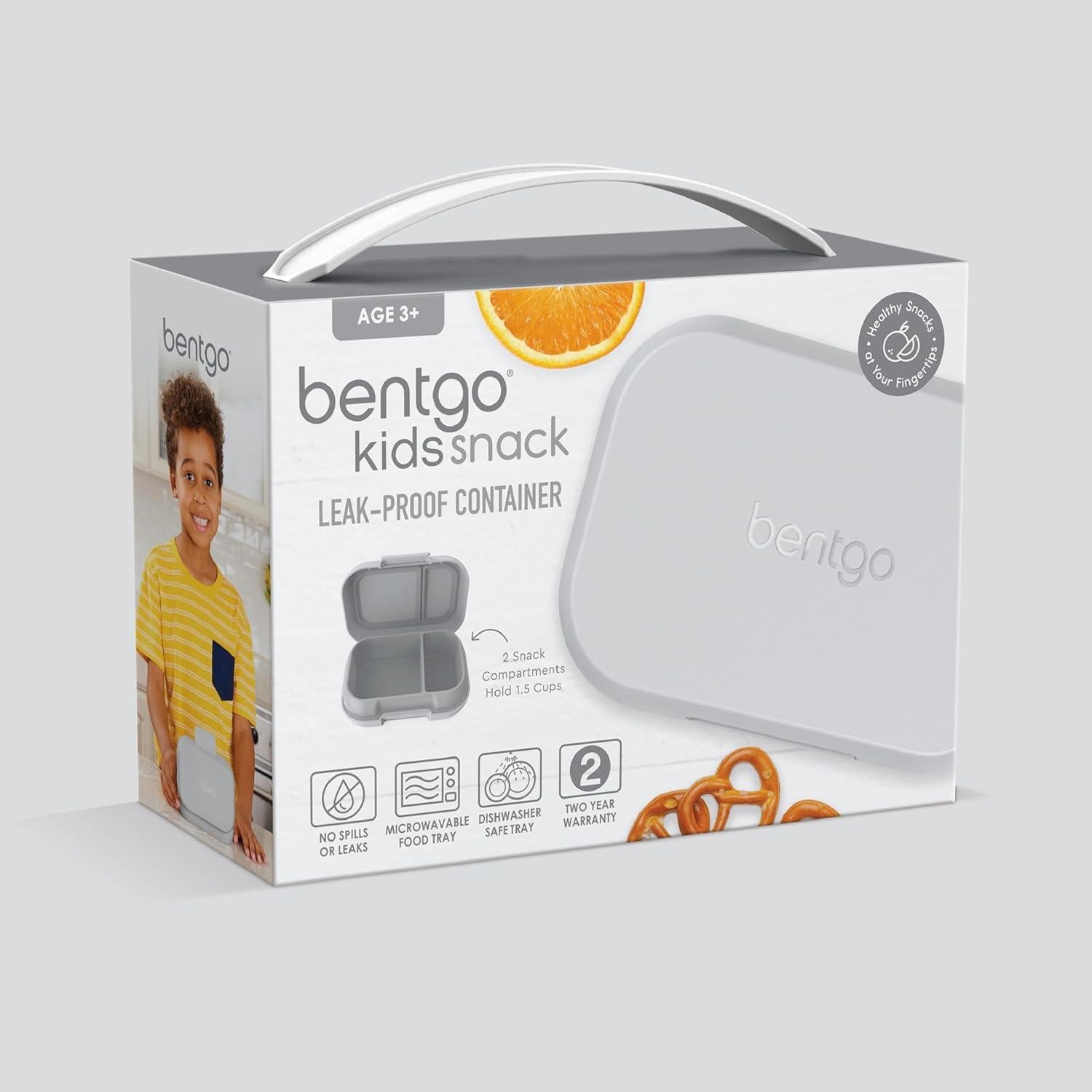 Contenedor de Snacks Bentgo Kids Gris 2 Compartimentos 1.5L