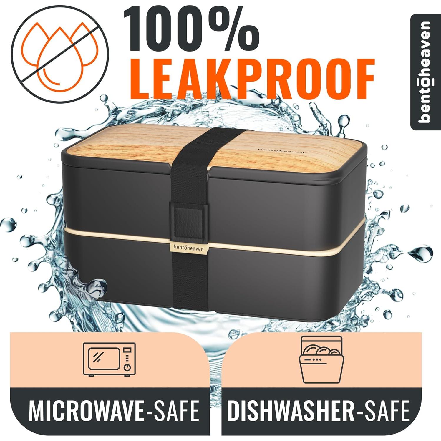Caja Bento Premium Bentoheaven 1200 ml Apta Microondas y Lavavajillas