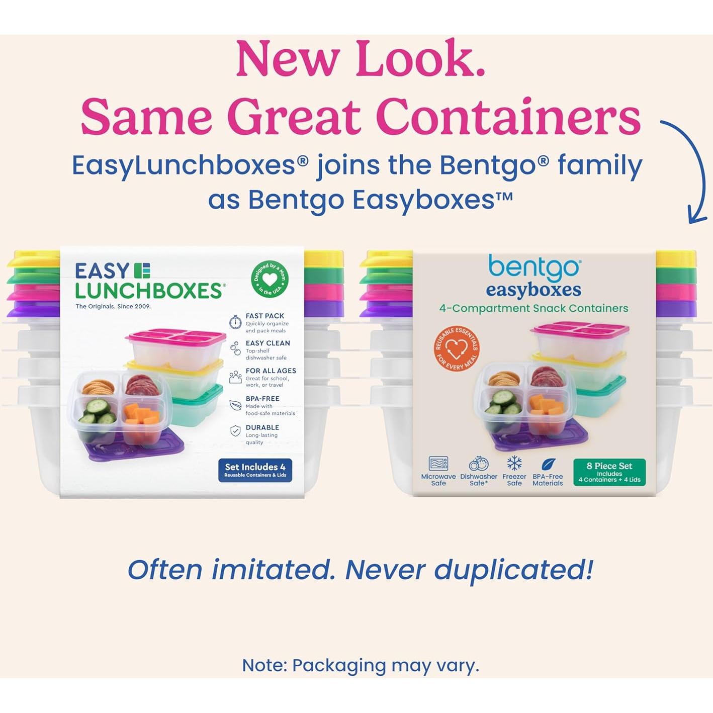 Contenedores de Snack Bentgo Easyboxes - Set de 4 Piezas