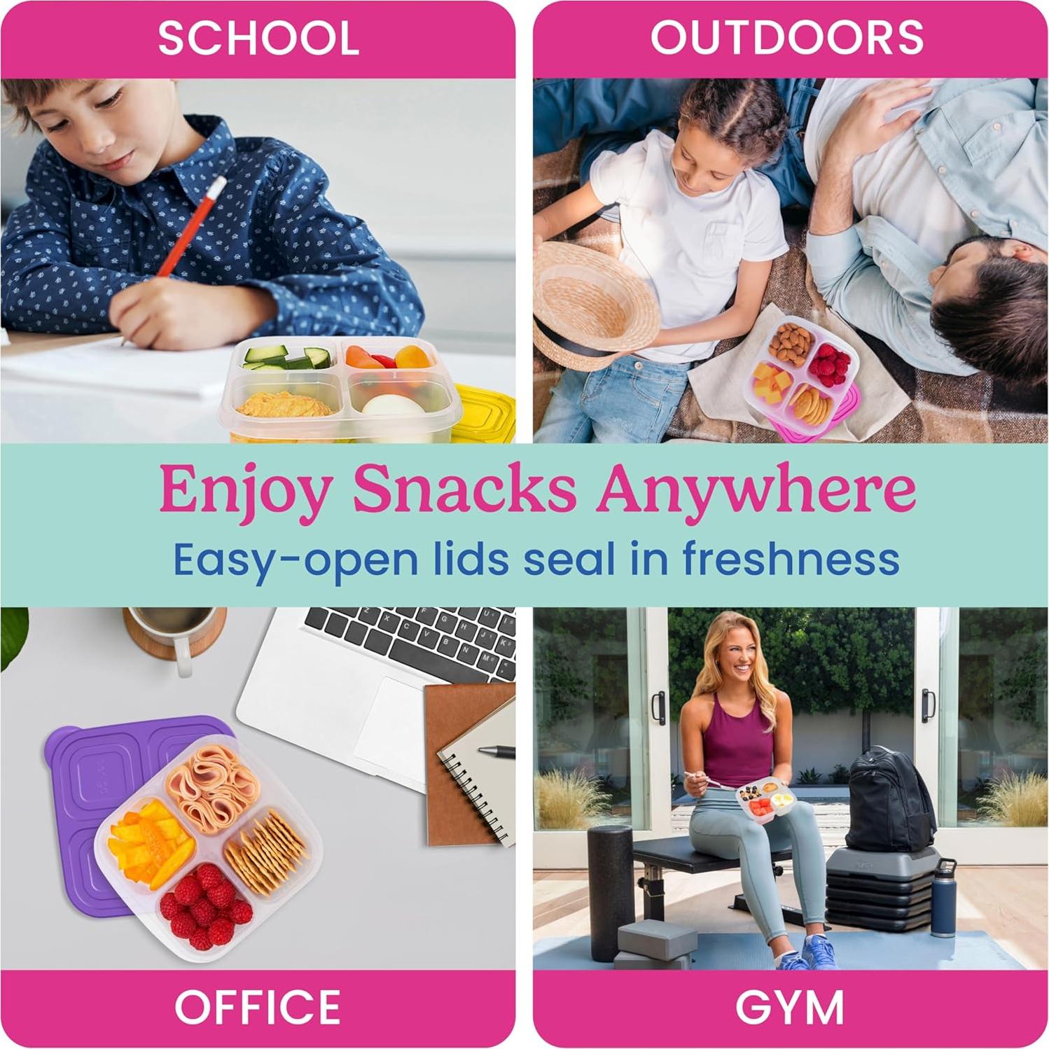 Contenedores de Snack Bentgo Easyboxes - Set de 4 Piezas