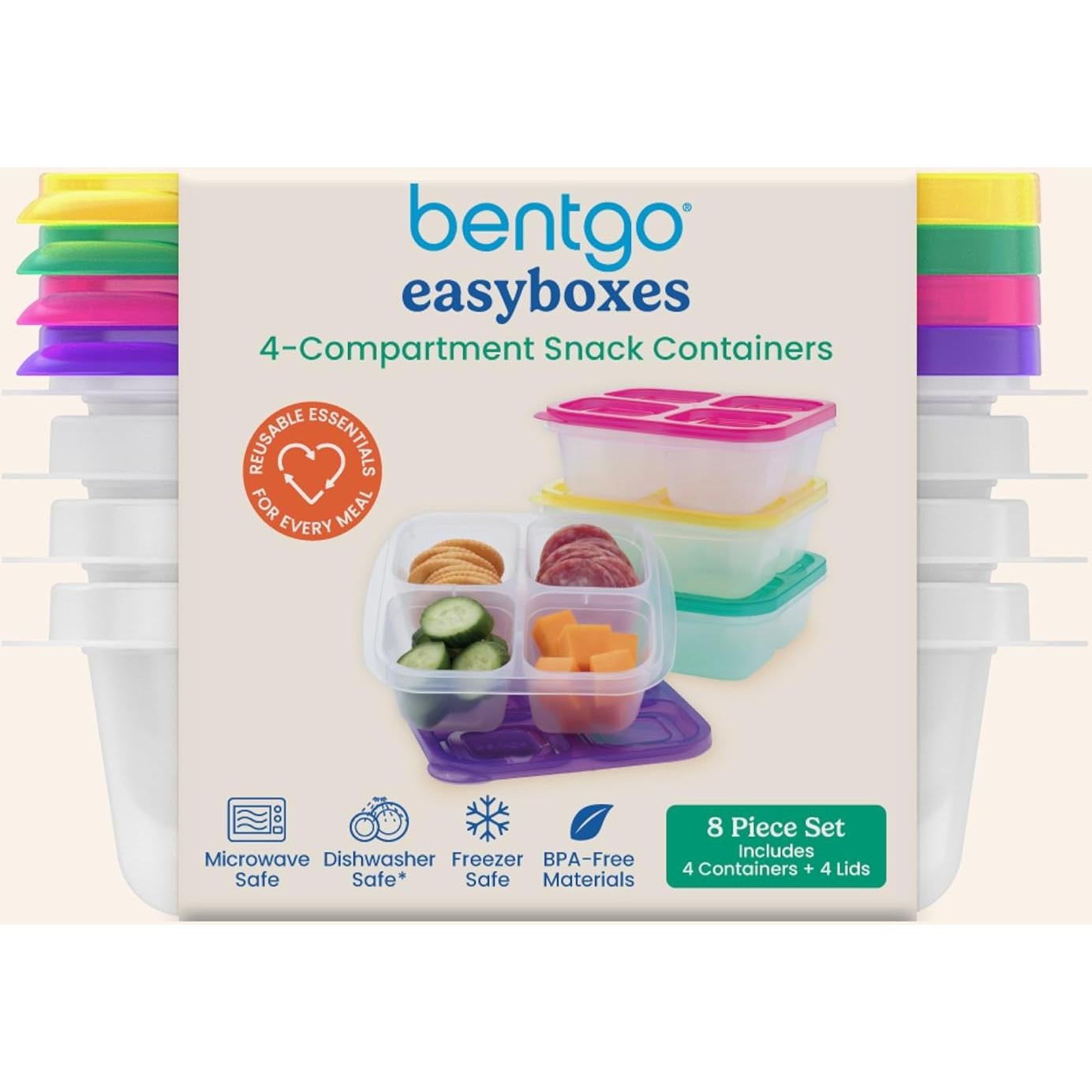 Contenedores de Snack Bentgo Easyboxes - Set de 4 Piezas