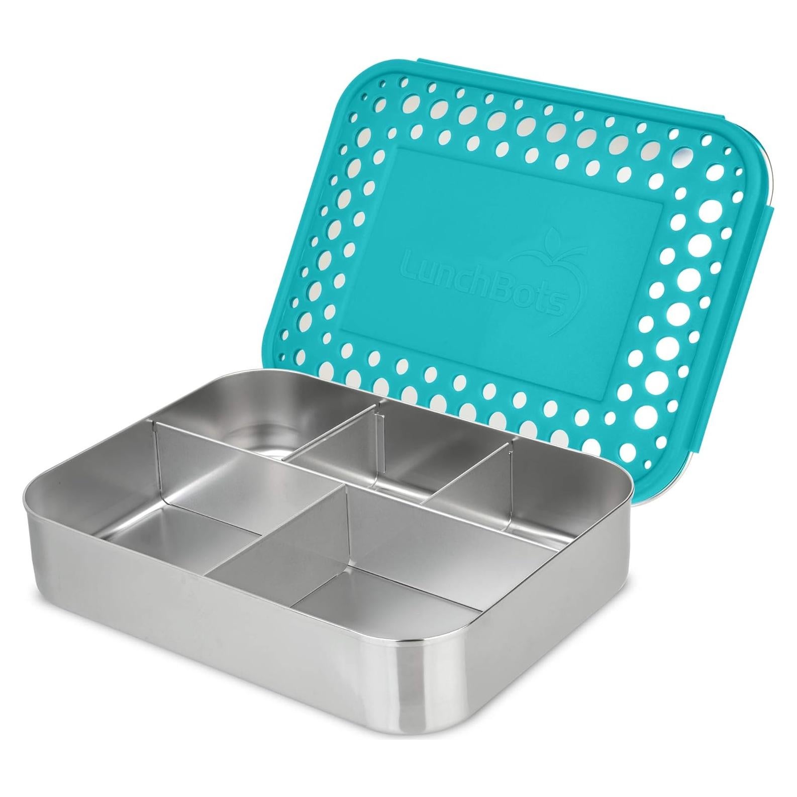 Contenedor de Almuerzo LunchBots Grande 5 Secciones Acero Inoxidable