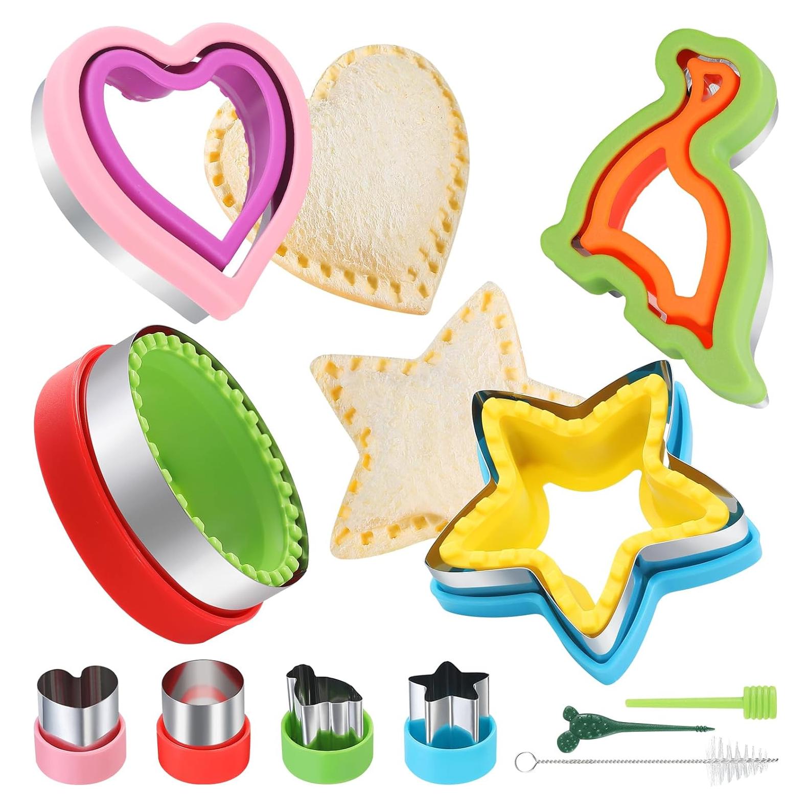 Paquete de 4 Cortadores de Sándwich LAXIZAR Multicolor