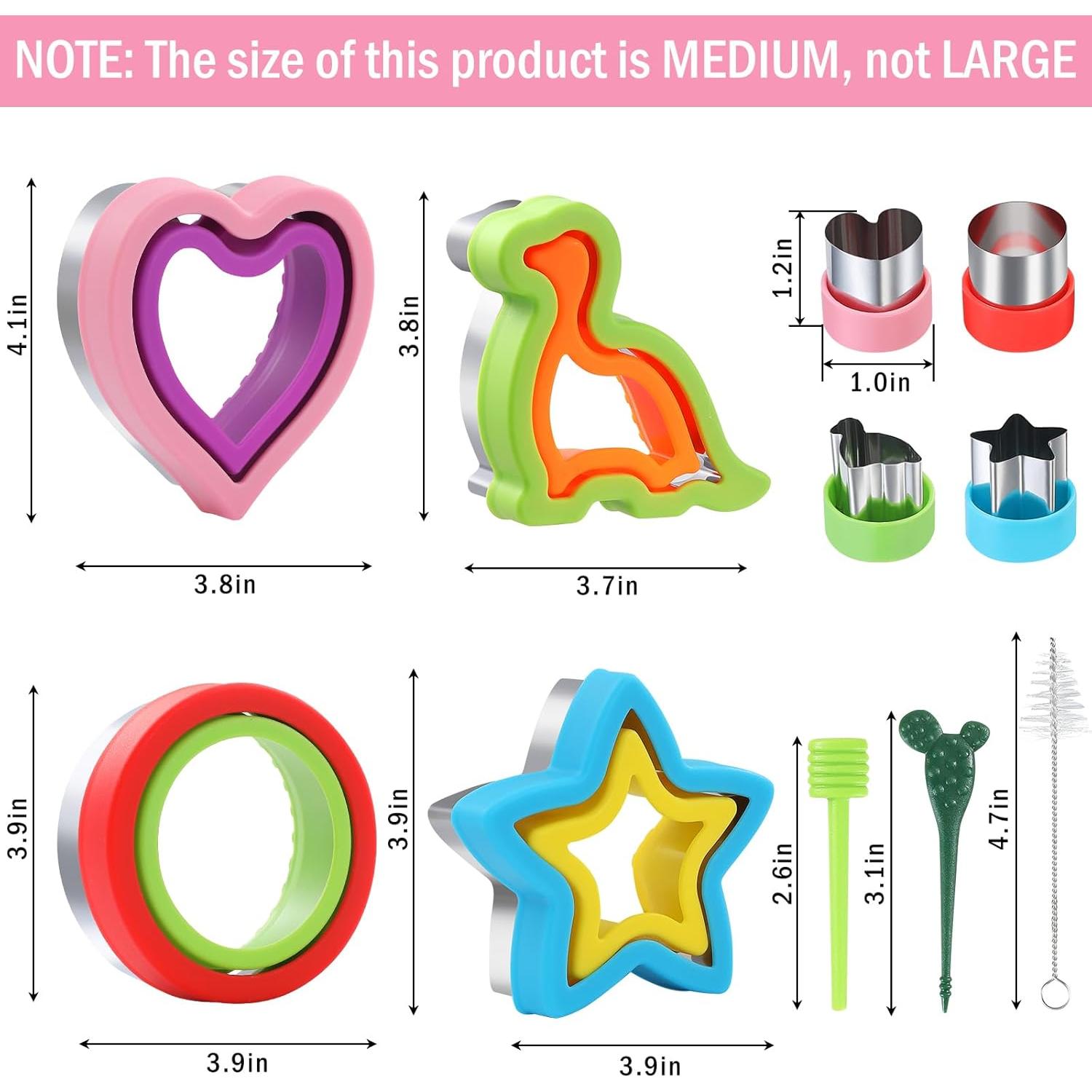 Paquete de 4 Cortadores de Sándwich LAXIZAR Multicolor