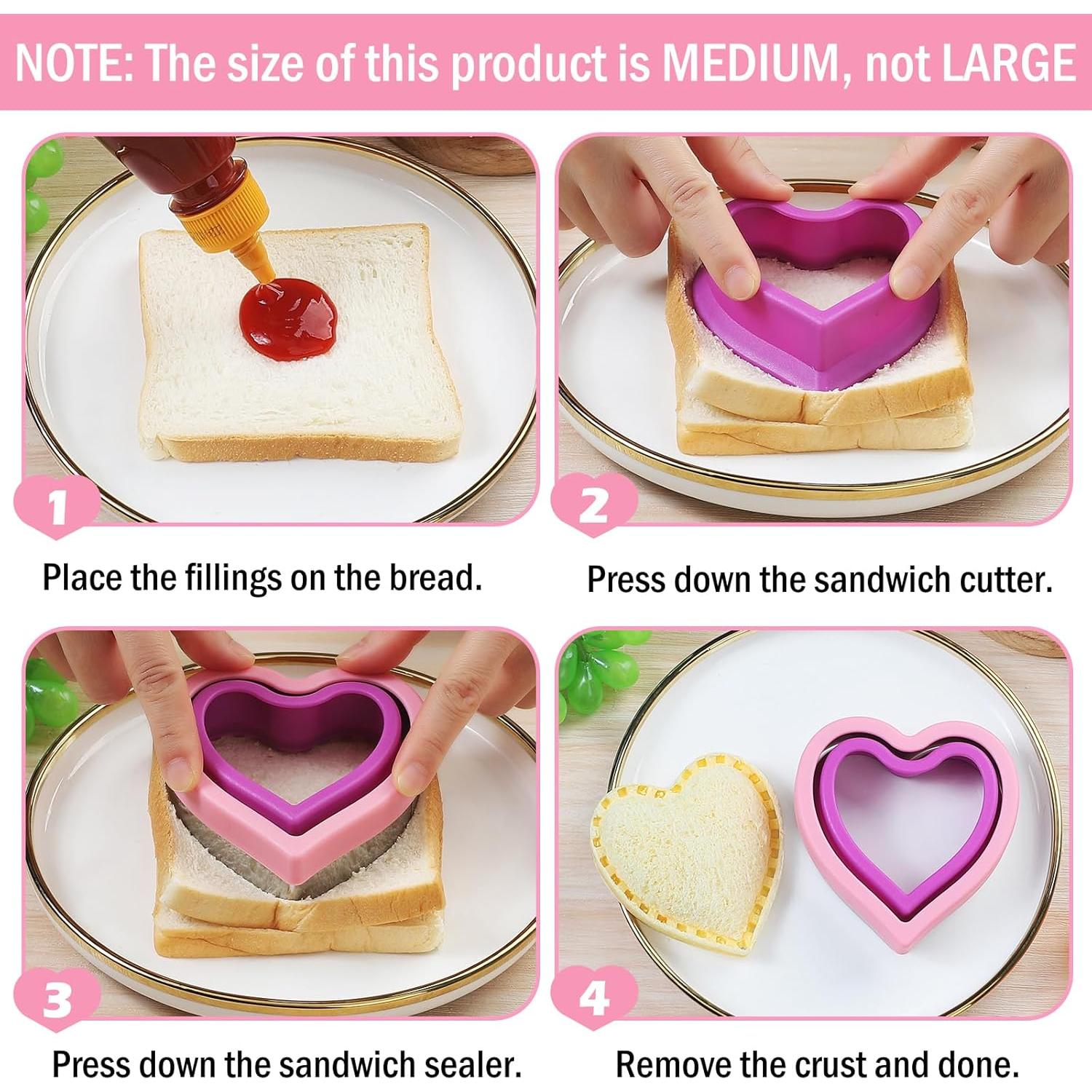 Paquete de 4 Cortadores de Sándwich LAXIZAR Multicolor