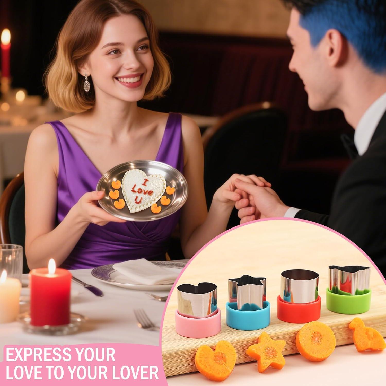 Paquete de 4 Cortadores de Sándwich LAXIZAR Multicolor