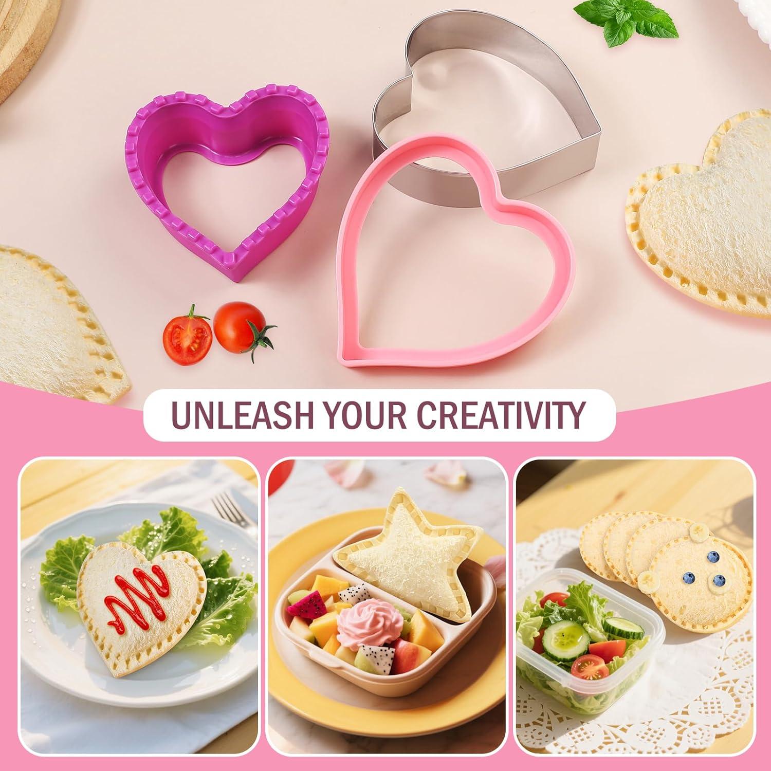 Paquete de 4 Cortadores de Sándwich LAXIZAR Multicolor