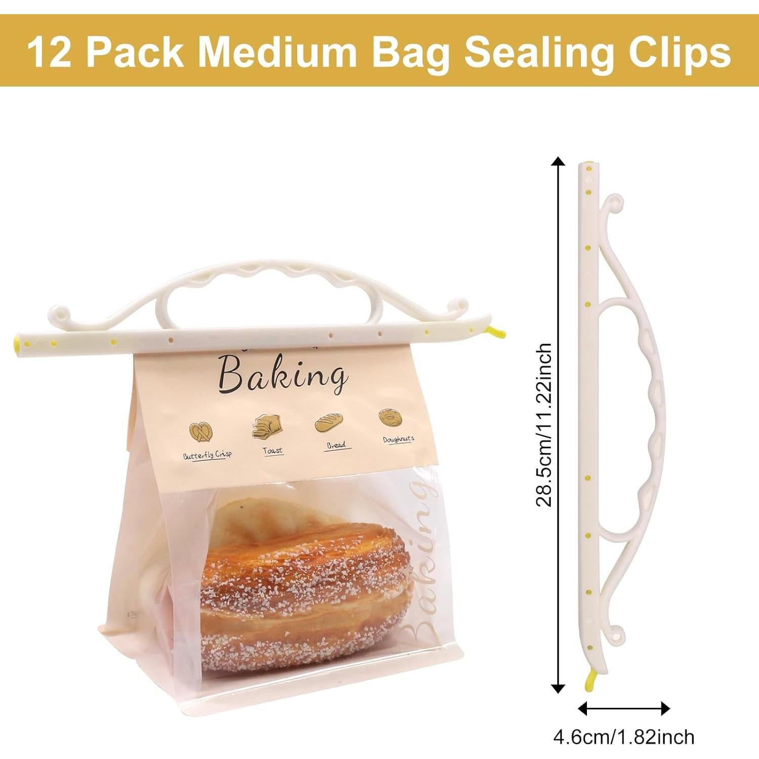 Pinzas para bolsas de comida SumDirect, 12 piezas reutilizables