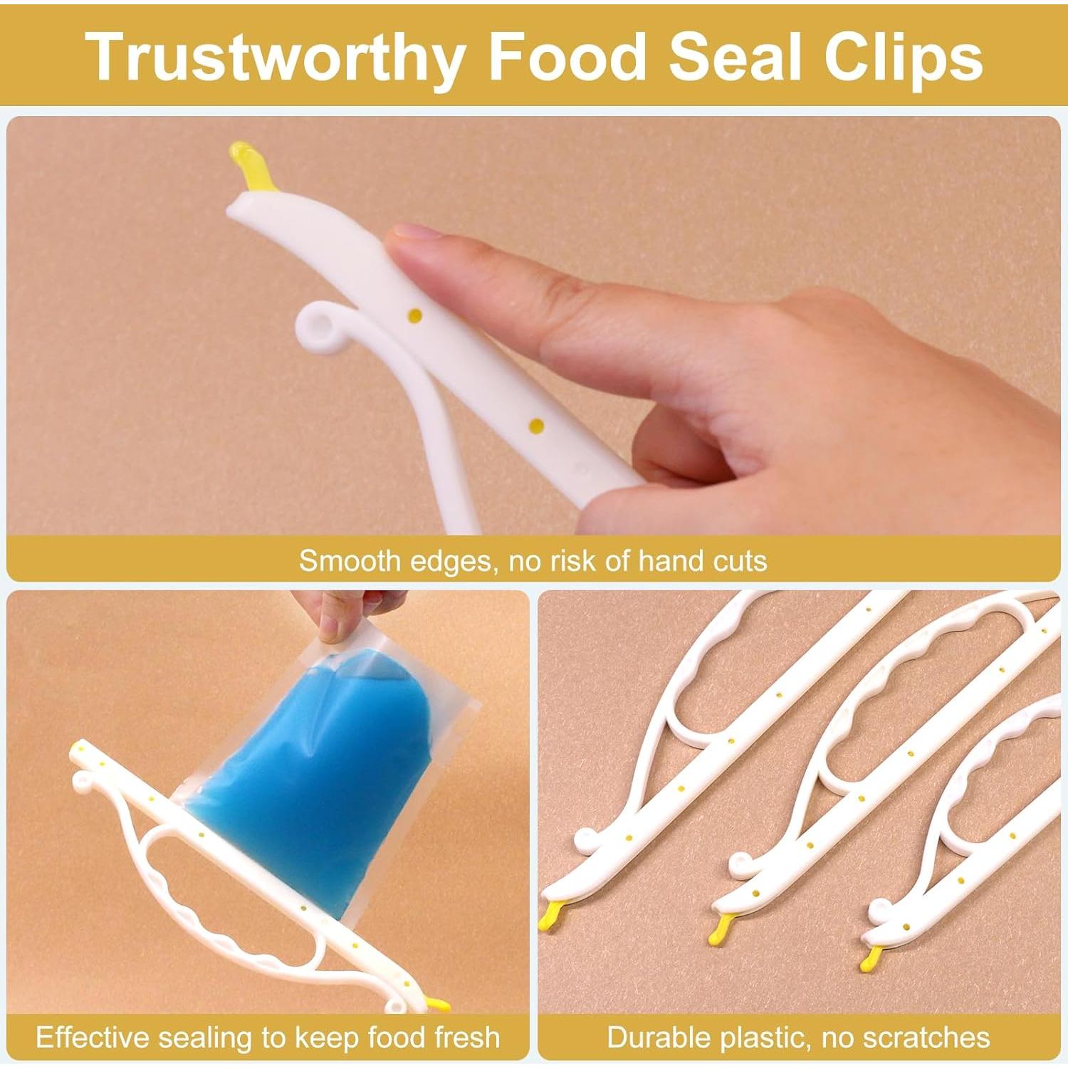 Pinzas para bolsas de comida SumDirect, 12 piezas reutilizables