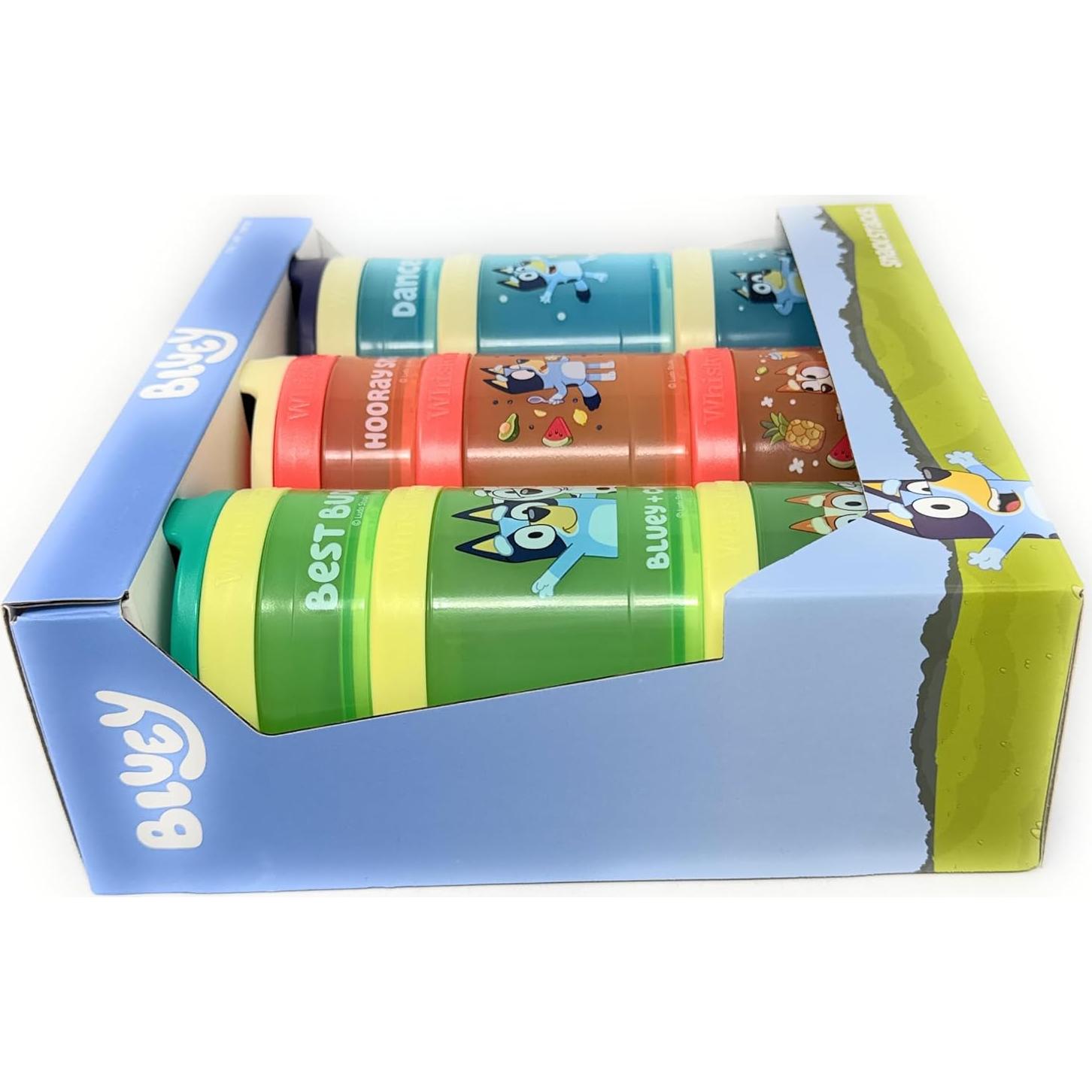 Contenedores de Bocadillos Apilables Whiskware Bluey 3 Piezas