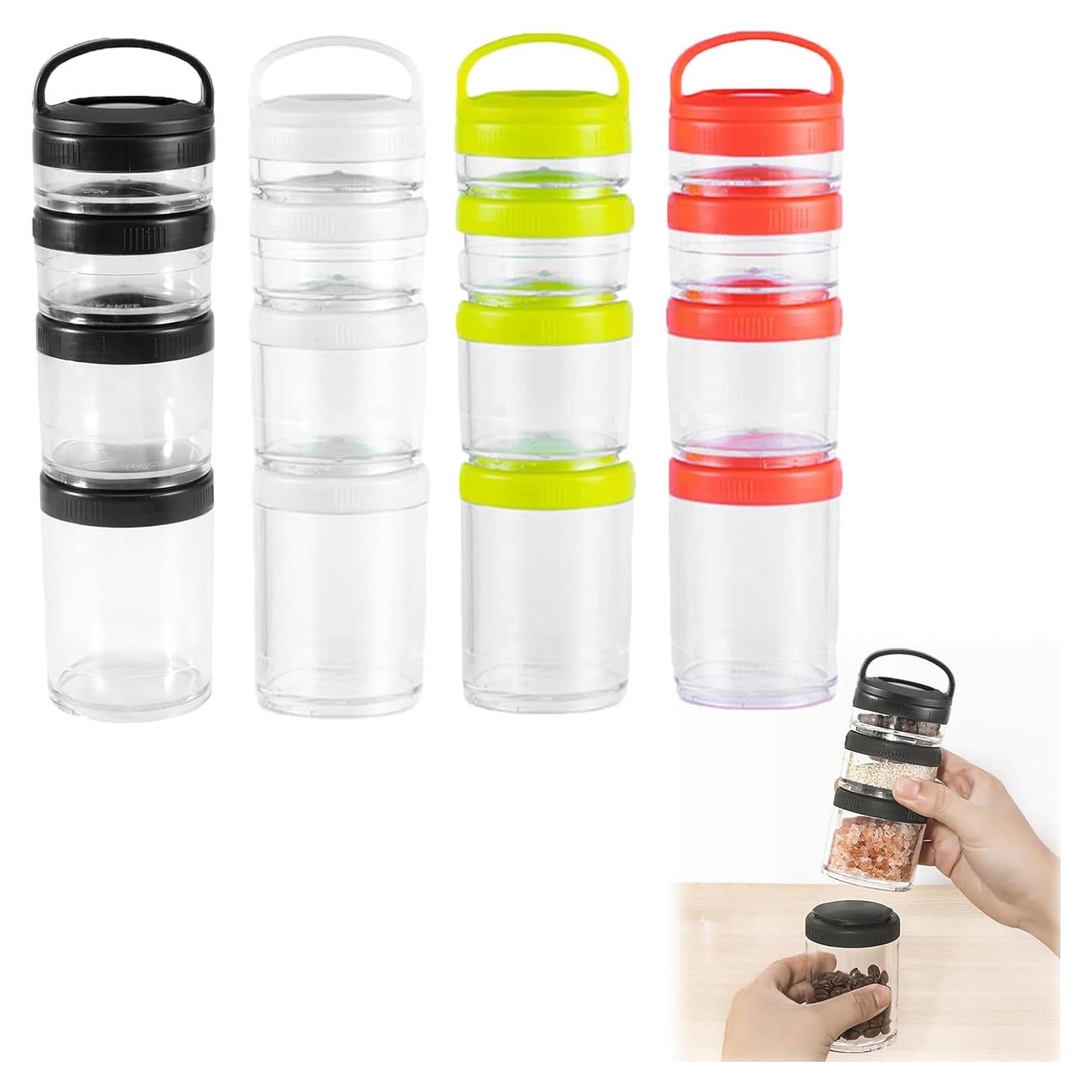 Contenedor de Snacks Apilable Saycker - 4 Tarros Medida 40cc a 150cc