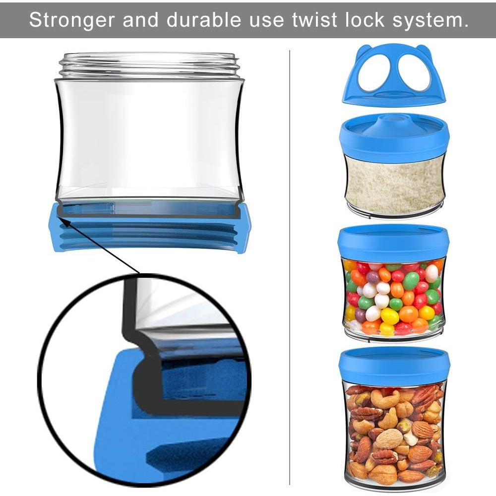 Tarros de Snack Apilables BeneLabel 3 Piezas 793.79ml BPA Free