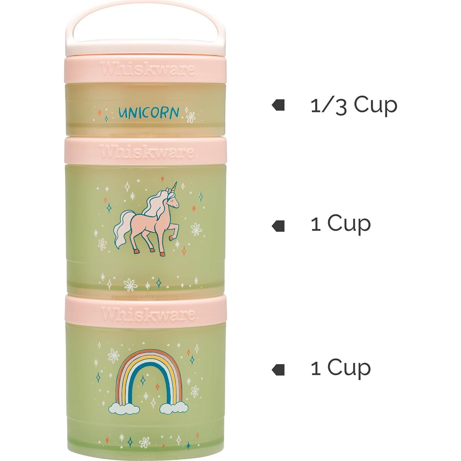 Contenedores Apilables Whiskware Unicornio para Snacks - 3 Tazas
