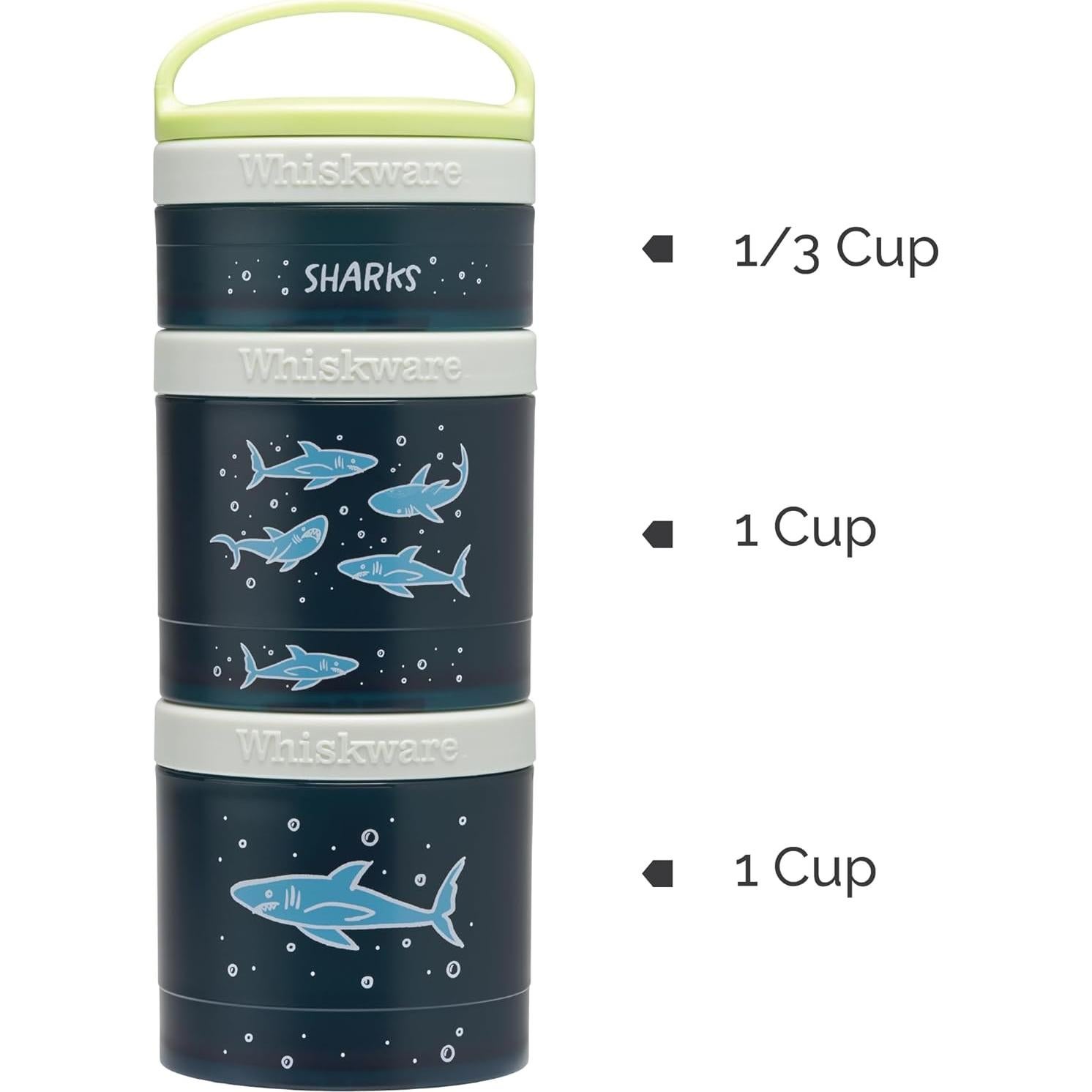Contenedores Apilables Whiskware para Snacks Niños 3 Tazas
