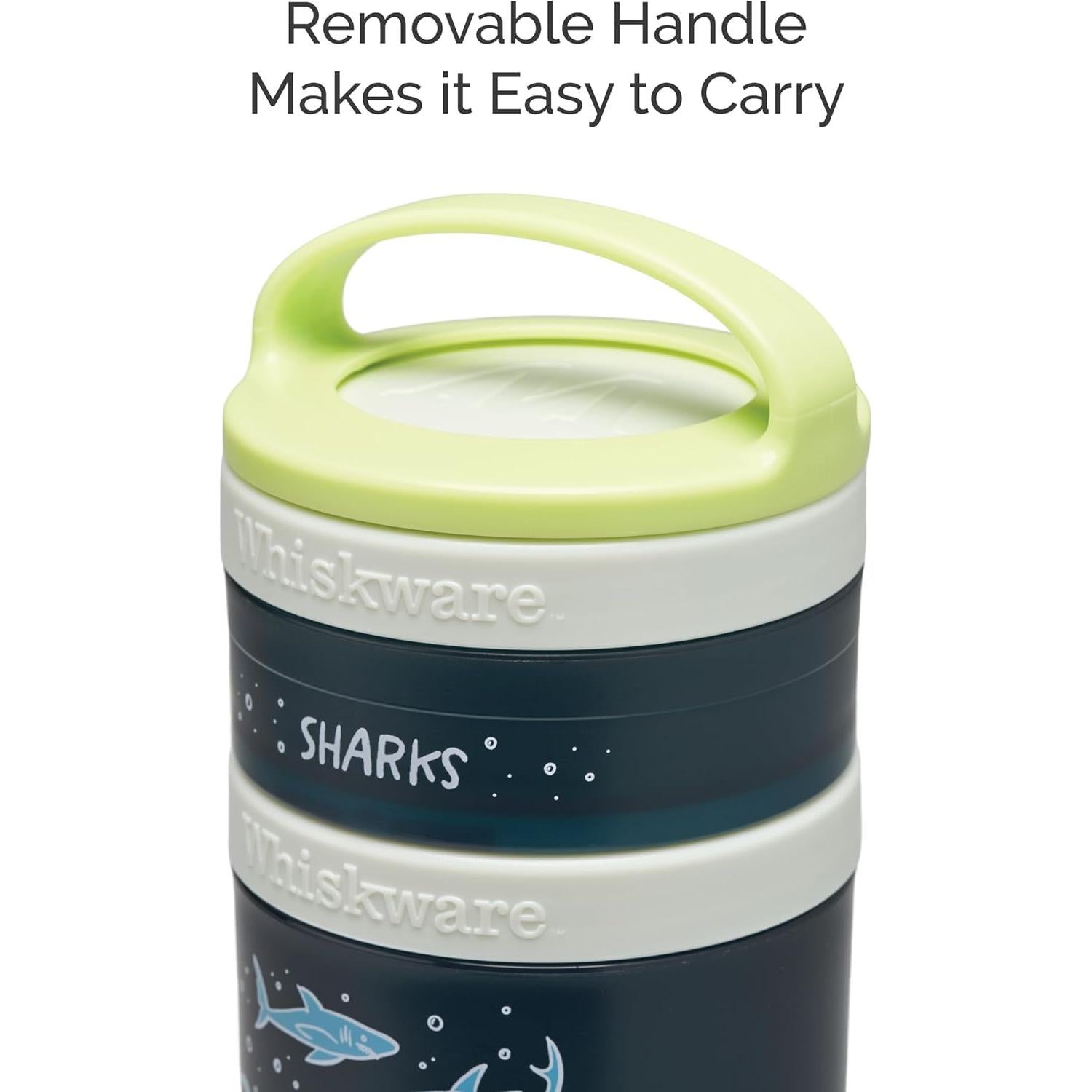 Contenedores Apilables Whiskware para Snacks Niños 3 Tazas