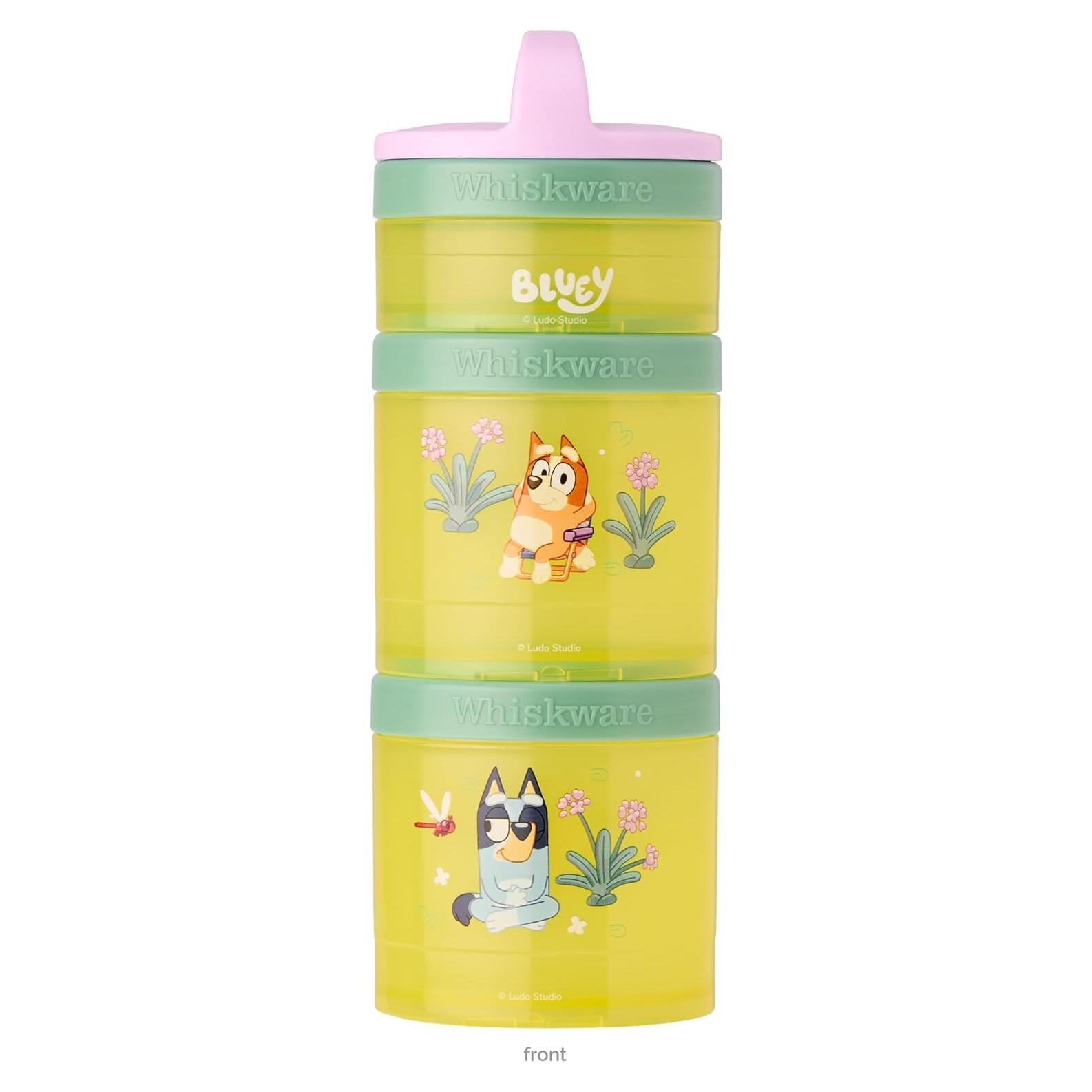 Contenedores Apilables Whiskware Bluey 3 Tazas para Snacks