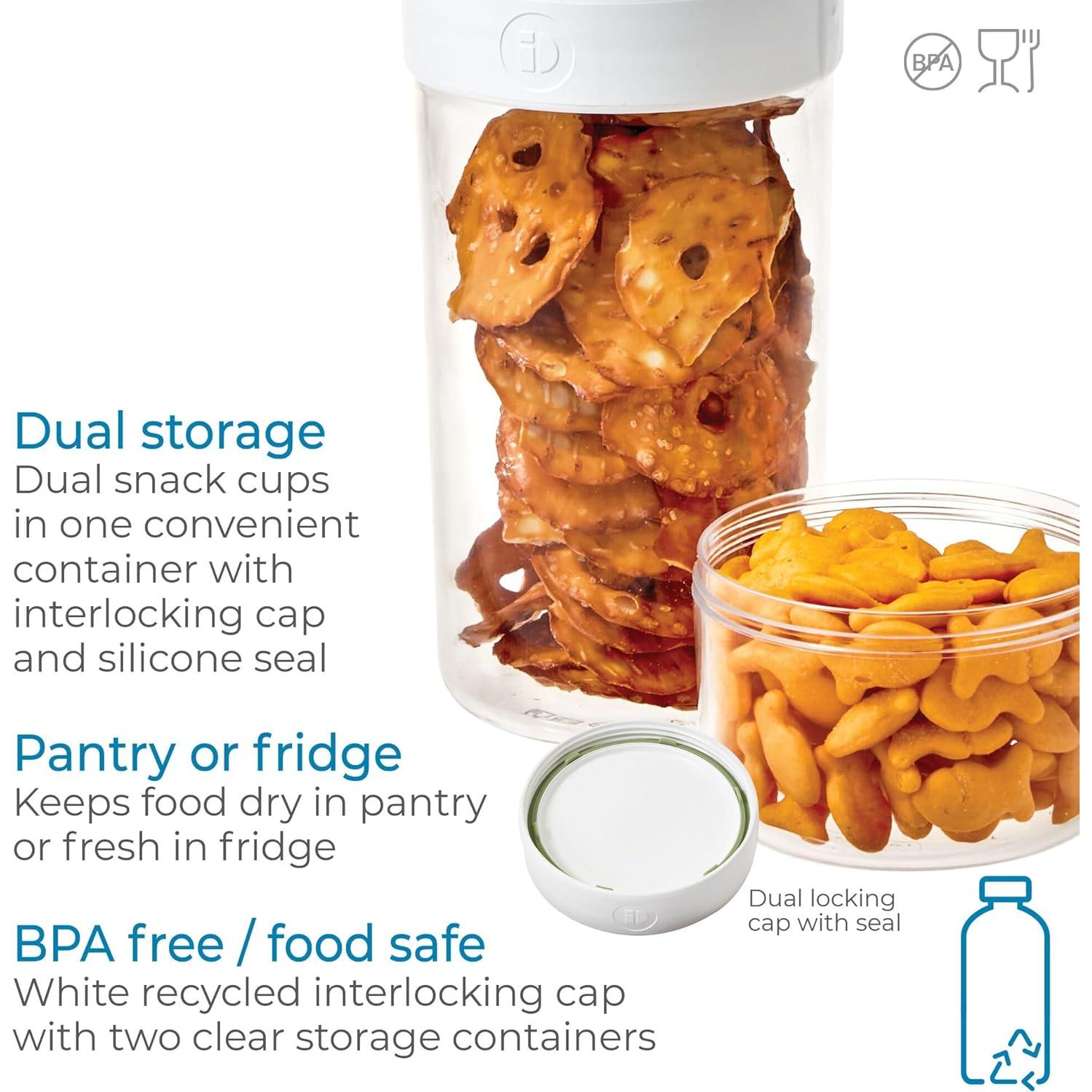 Contenedores de Comida Grande iDesign Stack 'n Snack Set de 2