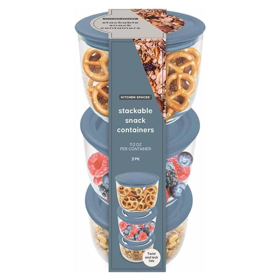 Contenedores apilables Kitchen Spaces 3 piezas 380g