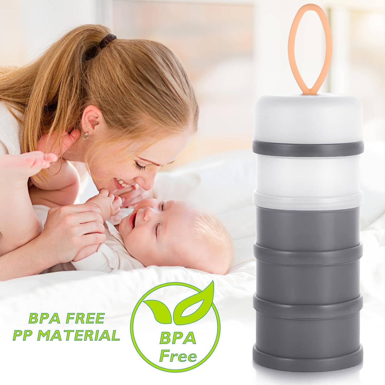 Dispensador de Fórmula para Bebés Accmor 4 Compartimentos Gris