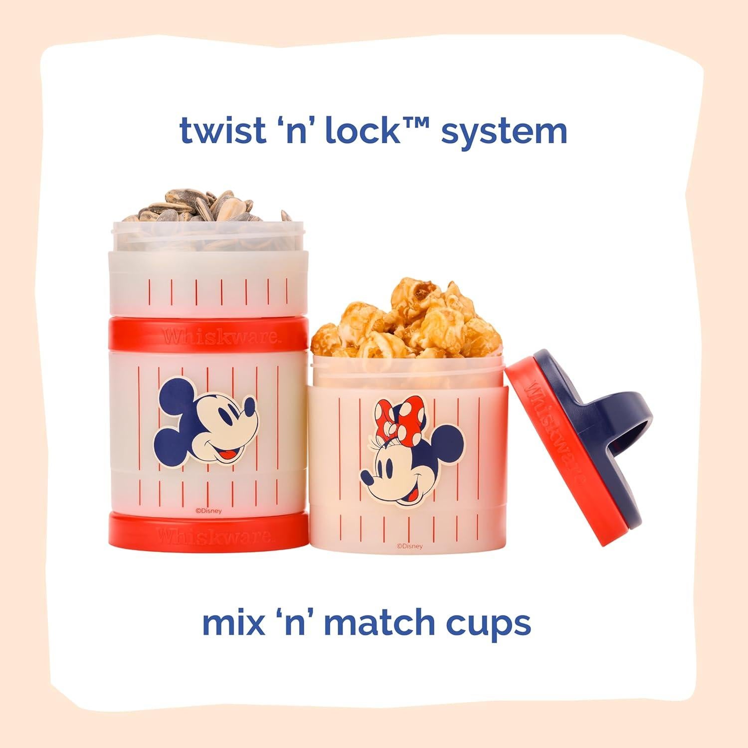 Contenedores apilables Whiskware Mickey Mouse 3 tazas 632 ml