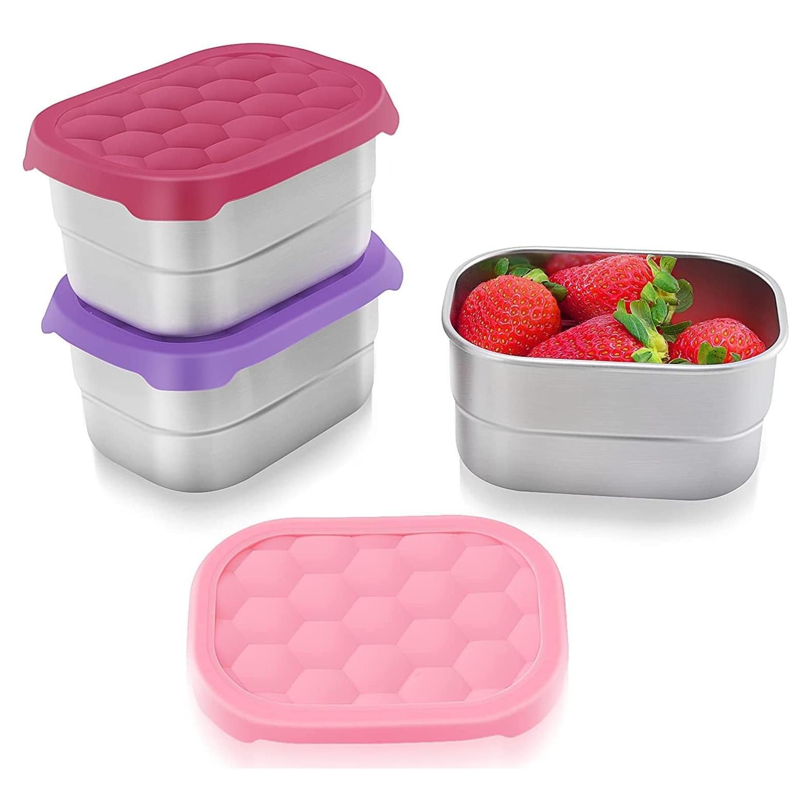 Contenedores de Acero Inoxidable Tanjiae 3 Piezas 227g Niños