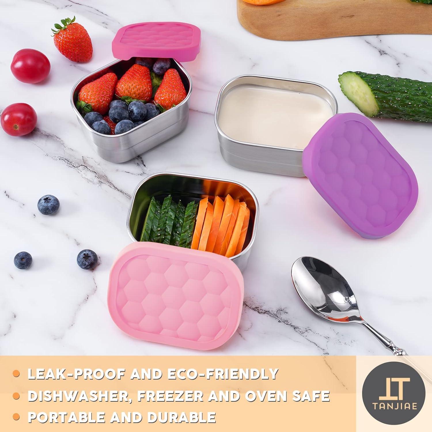 Contenedores de Acero Inoxidable Tanjiae 3 Piezas 227g Niños