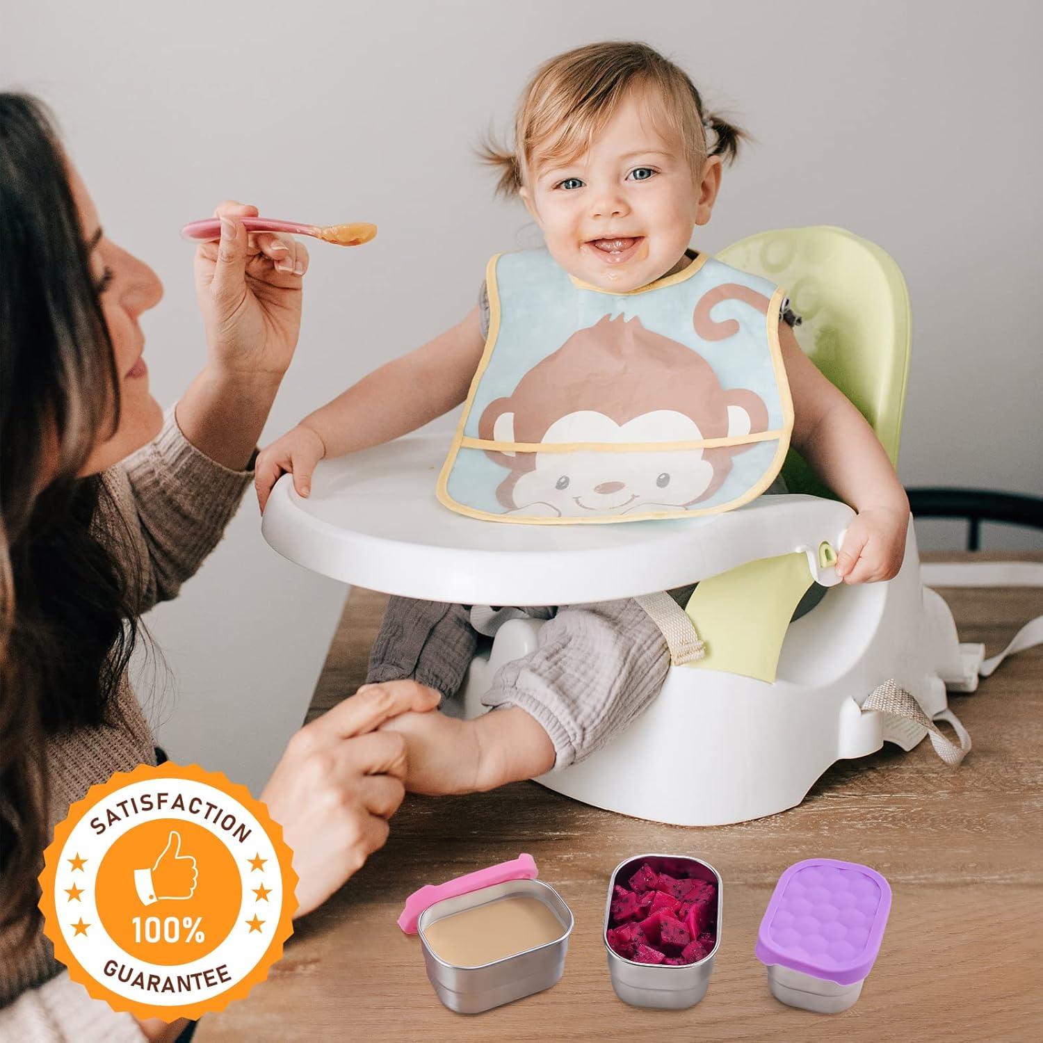 Contenedores de Acero Inoxidable Tanjiae 3 Piezas 227g Niños