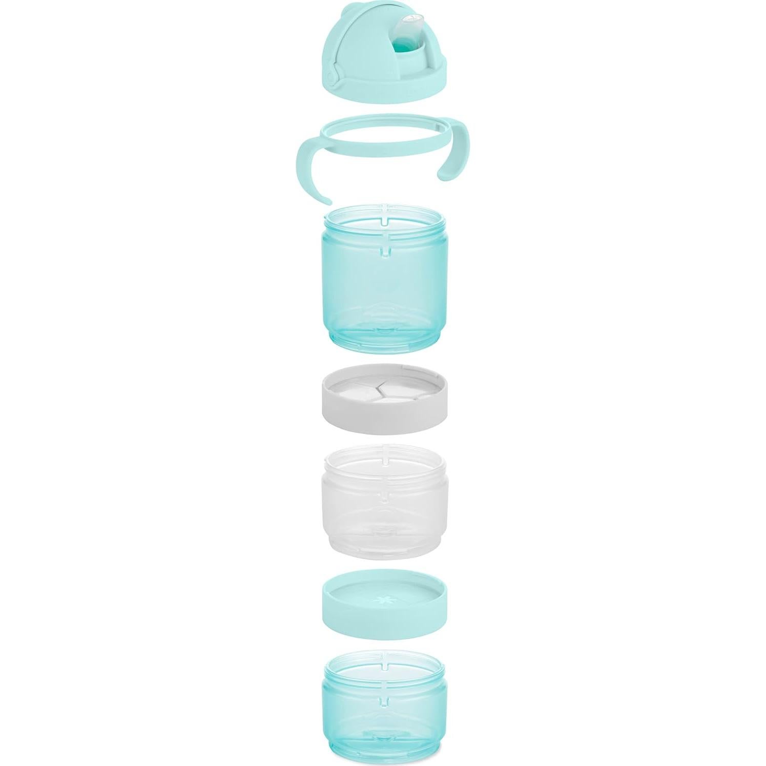 Set de Comida 7 Piezas Skip Hop Sip-to-Snack Teal/Gris