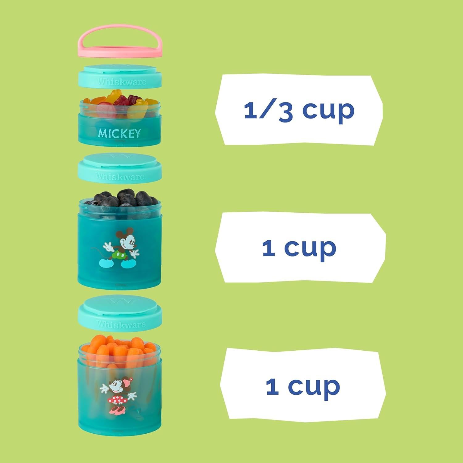 Contenedores Apilables Whiskware Disney Mickey Minnie 3 Tazas
