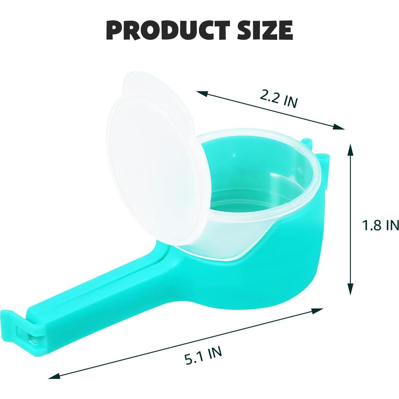 4 Clips de Sellado con Boquilla 365Home para Alimentos - Blanco