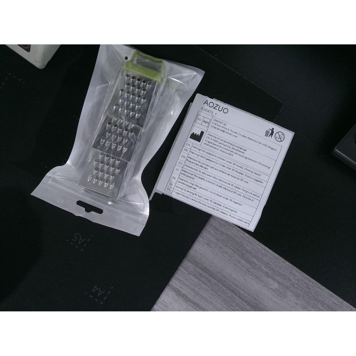 Set de 3 Mini Ralladores de Acero Inoxidable AOZUO