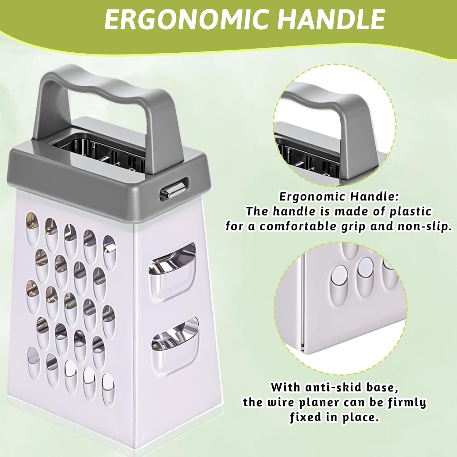 6 Mini Ralladores de Queso Ptwola Acero Inoxidable 6.7x3.7 cm