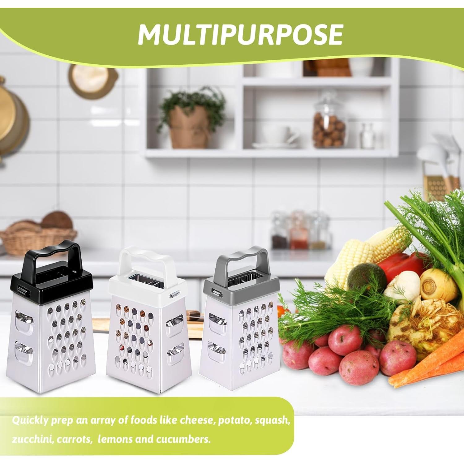 6 Mini Ralladores de Queso Ptwola Acero Inoxidable 6.7x3.7 cm