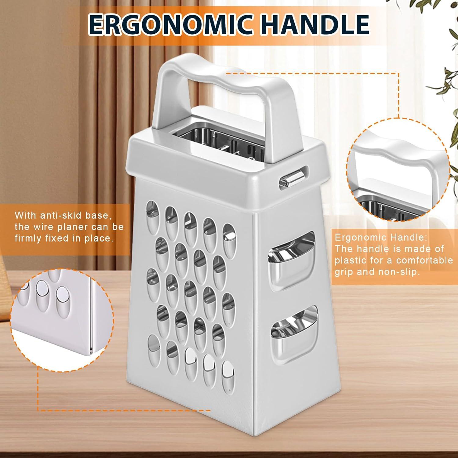 Mini Rallador de Queso ElevateTech 3 Piezas Acero Inoxidable