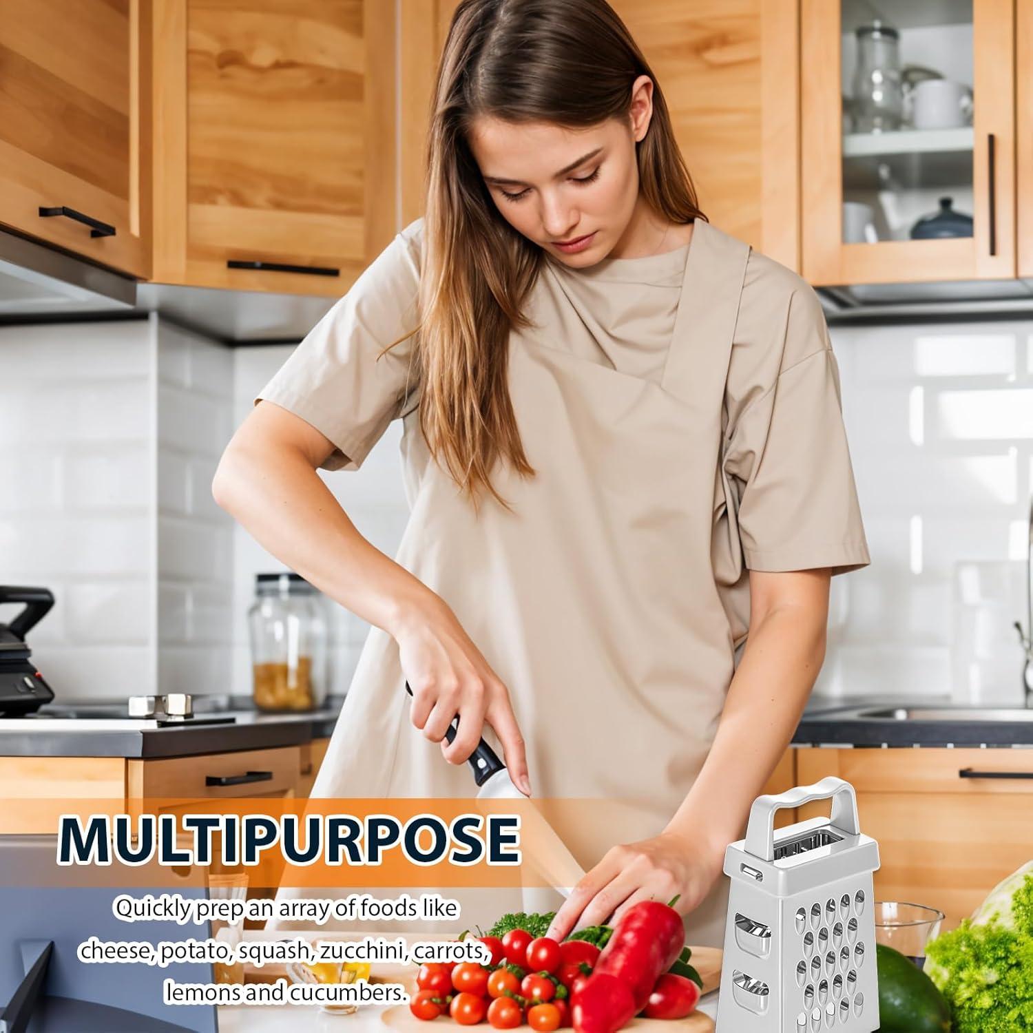 Mini Rallador de Queso ElevateTech 3 Piezas Acero Inoxidable