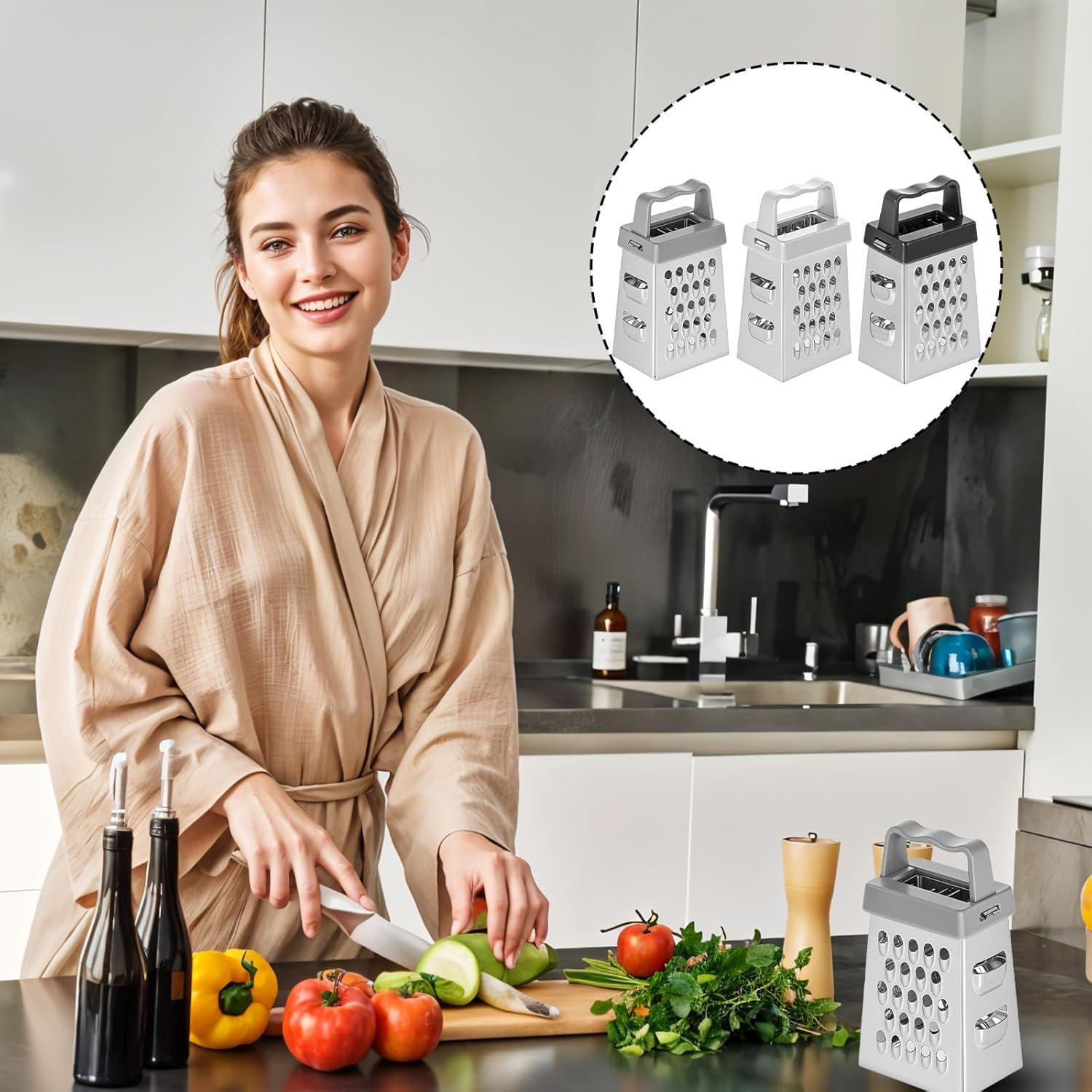 Mini Rallador de Queso ElevateTech 3 Piezas Acero Inoxidable