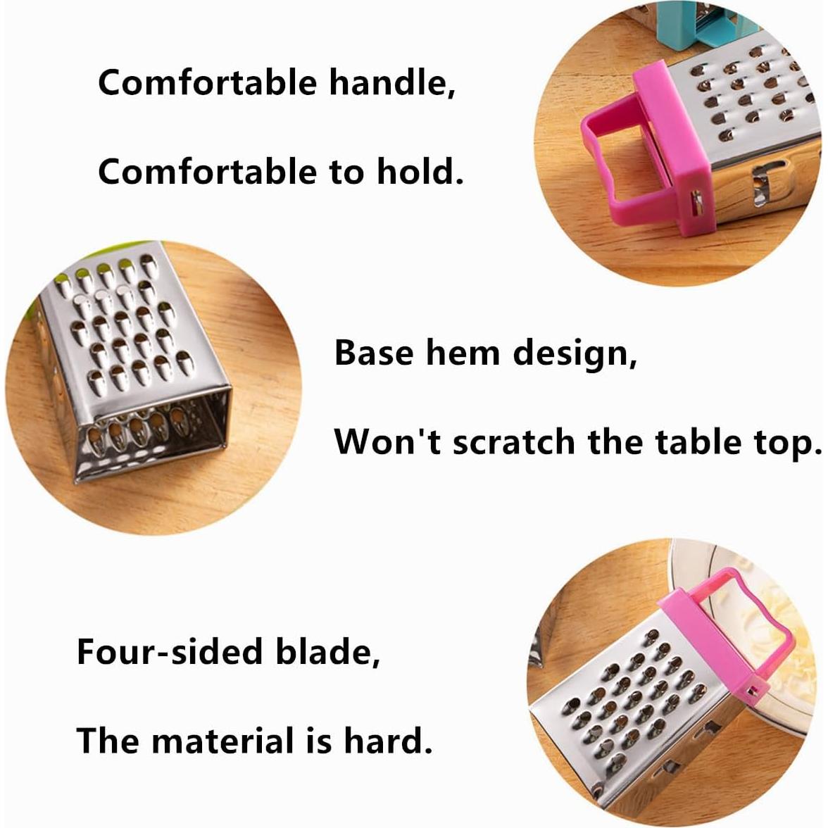 Mini Rallador de Queso AISIBO 3PCS Acero Inoxidable Compacto