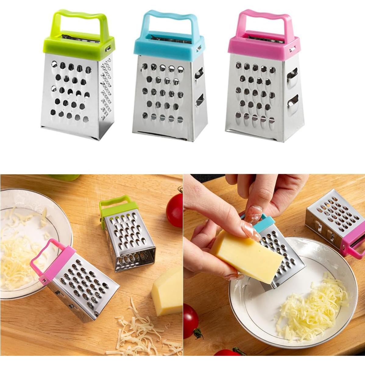 Mini Rallador de Queso AISIBO 3PCS Acero Inoxidable Compacto
