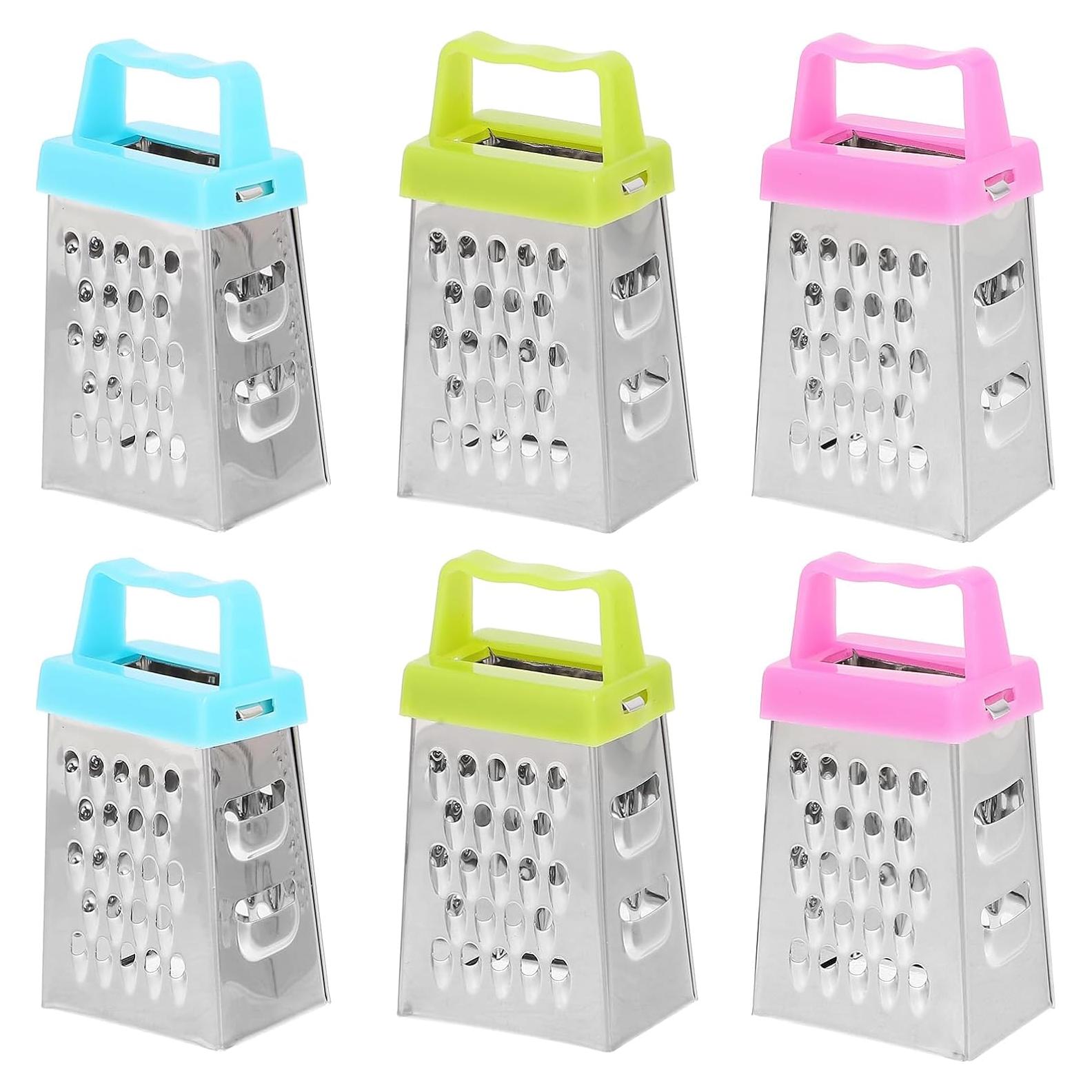 Mini Ralladores de Queso Amosfun Acero Inoxidable 6 Piezas