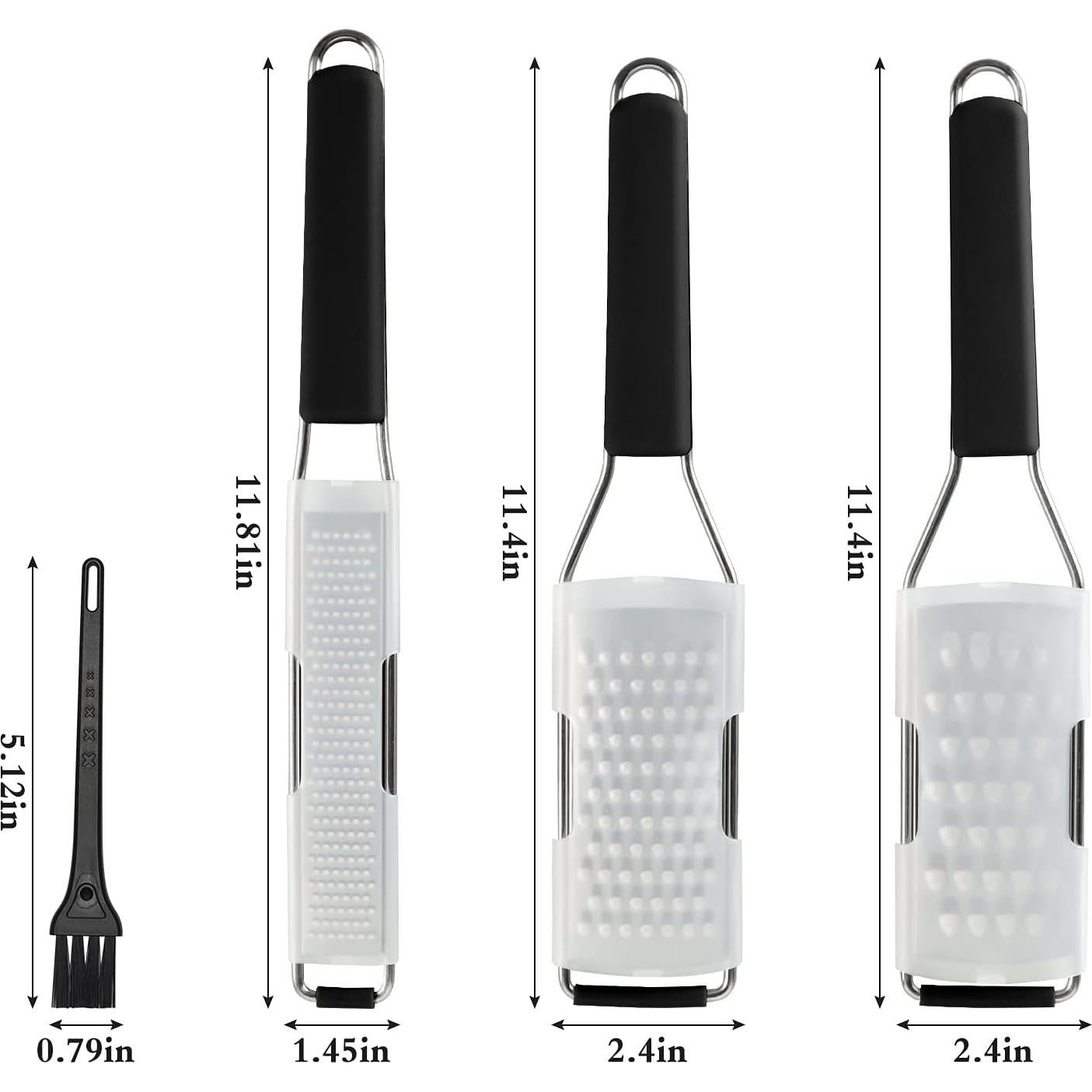 Juego de Ralladores Cambom de Acero Inoxidable 3 Piezas Negro