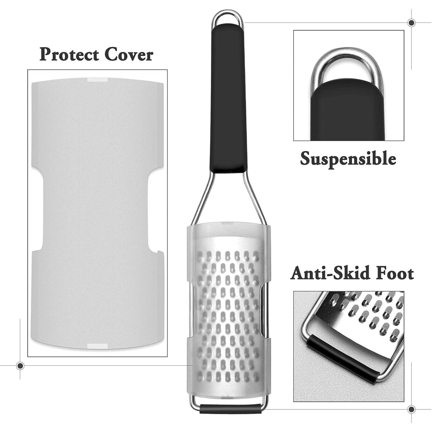 Juego de Ralladores Cambom de Acero Inoxidable 3 Piezas Negro